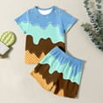 thumbnail image 4 of Tiijoy Girls Summer Outfits Ice-Cream Print Short Sleeve T Shirt Shorts Set, Sizes 2-12, 4 of 5