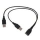 thumbnail image 2 of 20cm USB 2.0 A hembra a doble USB macho Cable divisor Cable de carga Baoblaze USB hembra a 2 cables macho, 2 of 8