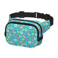 thumbnail image 2 of Fuzoiu Donut Print Unisex Square Double Layer Waist Bag,Crossbody Fanny Pack Travel Workout Accessory, 2 of 8