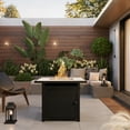 thumbnail image 2 of 30'' Propane Fire Pit, 50,000 BTU Fire Pit Table with Lid and Lava Rocks for Outdoor, Patio, Garden, 2 of 9