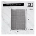 thumbnail image 3 of DII 50x60" Modern Cotton Checked Plaid Throw with Fringe in Black, 3 of 3