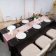 thumbnail image 5 of 6 Piezas Mantel Desechable Camino de Mesa de Oro Rosa Mantel Impermeable 137 x 275 cm Cubierta de Mesa y Camino de Mesa de Satén de 30 x 275 cm para Banquete de Boda, Base Negra JAMW Sencillez, 5 of 5