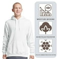 thumbnail image 6 of JERZEES Unisex Eco Hooded Sweatshirt, 57/43 Blend Ring-Spun Cotton/Polyester Fleece Pullover Hoodie (Sweet Cream Heather , 2XL), 6 of 8