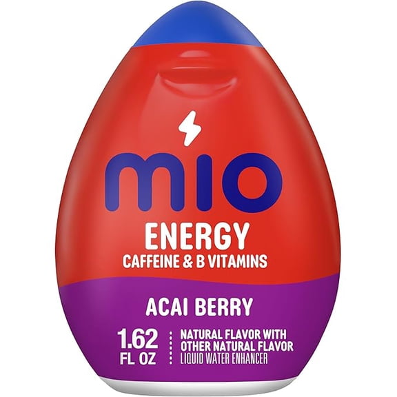 1x mio Energy Acai Berry Flavored with other natural flavor Liquid Water Enhancer, 1.62 fl oz Bottle