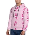 thumbnail image 3 of Lsque Pink Scarf Snowman Pattern Casual Men's Hoodie,Hooded Sweatshirt with Kangaroo Pocket,Pullover Hoodie-XX-Large, 3 of 7