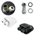 thumbnail image 3 of Double Wire Entry Gland Box Solar Panel Roof Wire Entry Gland Box Cable Motorhome White Double Hole RV Yacht Car Accessories ,RV Tool, 3 of 7