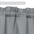 thumbnail image 2 of Haperlare Gray Valance Curtain 15 inches Long Waterproof Farmhouse Waffle Weave Light Filtering Cafe Thicken Fabric Rod Pocket Tailored Valance, 2 of 6