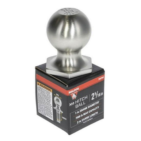 Bulldog 2-5/16" Diameter Interlock Hitch Ball, 7,500 lb Capacity, HD Zinc