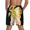 thumbnail image 2 of Lsque Mens Swim Trunks Sunflower Gnomes 3 Pattern - Bathing Suit Compression Liner - Beach Swim Shorts Swimwear - (S-3XL) - Stretch Quick Dry -X-Large, 2 of 9