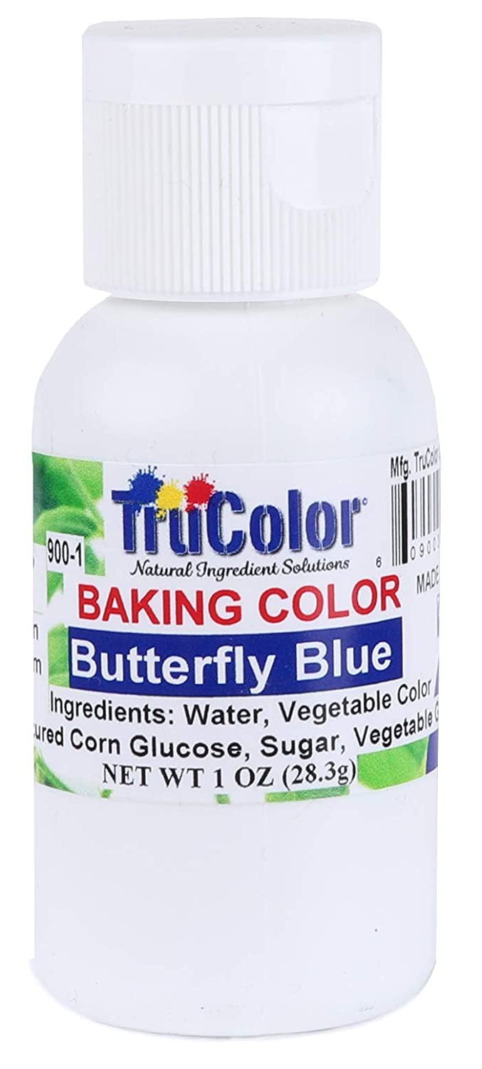 TruColor Natural Liquid Baking Color, 1 Ounce Butterfly Blue