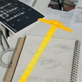 thumbnail image 2 of Shisuyan Outil de Mesure Règle en T Transparent Orange 4 Pcs 13x5.9In, 2 of 8