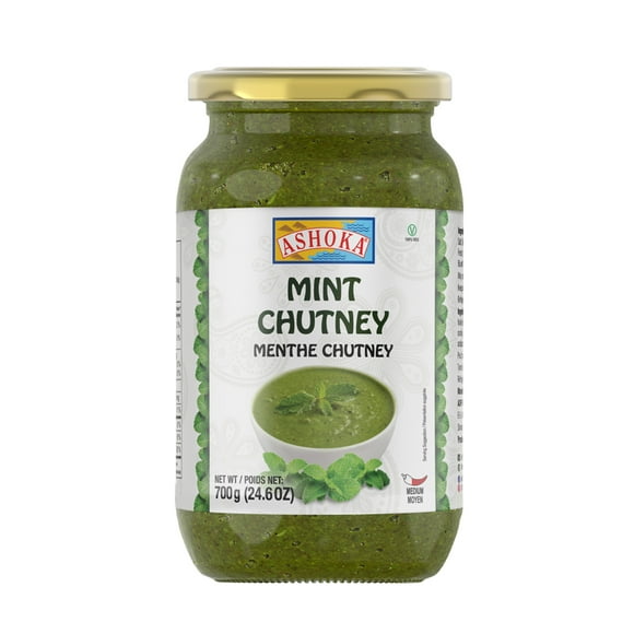 Ashoka Chutney Mint in Glass Jar 700Gx6, Ashoka Chutney Mint in Glass Jar 700Gx6