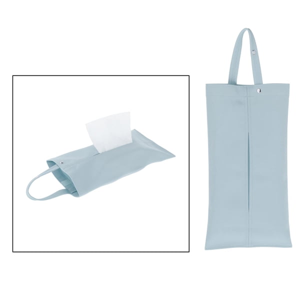 Soporte de papel higiénico, servilletero , soporte de pañuelos de material cuero PU reutilizable, caja de pañuelos, dispensador de pañuelos para el BLESIY caso de tejido de coche