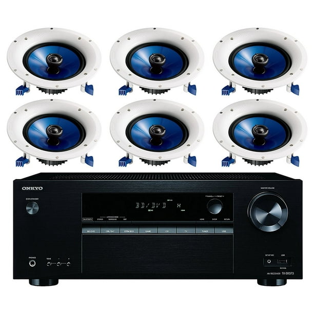 Verbeteren Zweet Jong Onkyo 5.2 Channel Full 4K Bluetooth AV Home Theater Receiver + Yamaha  Natural High-Performance Moisture Resistant 2-Way 110 watts Surround Sound  in-ceiling Speaker System (Set Of 6) - Walmart.com