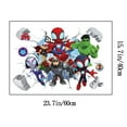 thumbnail image 2 of superhero Breaking Through Wall Sticker Children Boys Captain America Wall Decals Peel and Stickers for Walls Bedroom Living Room Home Décor, 2 of 5