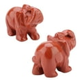 thumbnail image 4 of Estatuilla de cristal de elefante tallada en piedra natural de 1,5 pulgadas, artículo de decoración del hogar (#06), 4 of 5