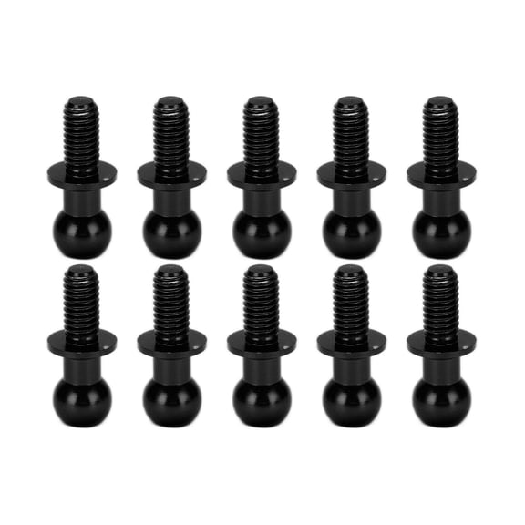 10pcs Metal Ball Head Screw Link Rod Shock Absorber End for Tamiya TT01 TT02 RC CarBlack