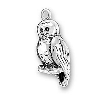 Barn Owl Charm Sterling Silver 7