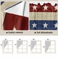 thumbnail image 3 of 4th of July Kitchen Window Curtains, Swag Curtains Valance for Bedroom Living Room Bathroom, Blue Red Star Striped Independence Day Rod Pocket Window Treatment Curtain Block Drapes 2 Panels 36"x45", 3 of 9