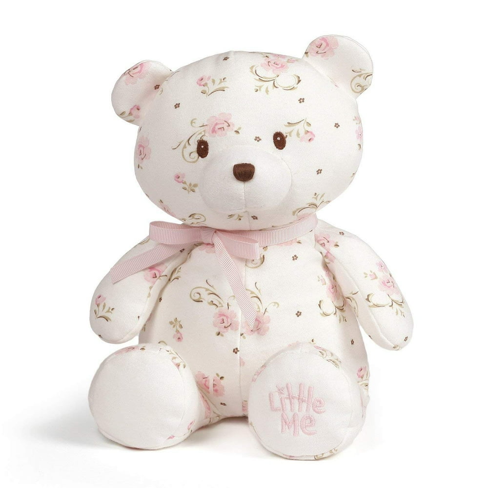 Baby GUND x Little Me Vintage Rose Teddy Bear Plush Stuffed Animal, 10