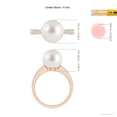 thumbnail image 5 of ANGARA South Sea Cultured Pearl Reverse Tapered Shank Ring in 14K Rose Gold for Women | June Birthstone, Birthday, Anniversary, Jewelry Gift for Women | Pearl Ring, 5 of 8
