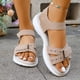 thumbnail image 2 of Sandalias Planas de las Mujeres Vintage Polka Dot Arco Mule Tacones Puntuado Dedo Del Pie Elástico de Satén Verano, Puntuado Dedo Del Pie Planos, 2 of 9