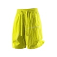 thumbnail image 4 of LiuXxxx Casual Athletic Shorts with Multiple Pockets Loose Fit Comfortable Outdoor Sports Beach Walking Shorts Yellow L, 4 of 4