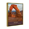 thumbnail image 3 of Arches National Park Desert Canyon Landscape Graphic Art Metallic Gold Framed Art Print Wall Art, 3 of 6