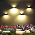 thumbnail image 3 of Matsuzay Luz de pared solar Camino al aire libre Parque Patio trasero Calzada Patio Pasarela Calle Camino Escalera Decoración Paisaje Lámpara Iluminación y accesorios Plata Matsuzay HA073601-02, 3 of 6