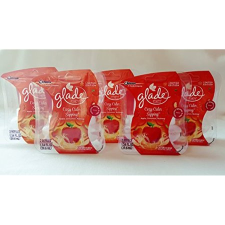 10 Glade Plugins Limited Edition Scented Oil Refills Cozy Cider Sipping Nutmeg