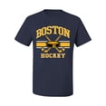 thumbnail image 2 of Wild Bobby City of Boston Hockey Fantasy Fan Sports Men's T-Shirt, Navy, Medium, 2 of 5