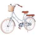 thumbnail image 3 of Ambifirner 22 24 Inch Beach Cruiser Bike, Single-Speed Hybrid City Bicycle for Girls Youth , City Bike with Wicker Basket & Lightweight, Multiple Colors, 3 of 7