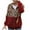 Wine, variant on Womens Casual Double Fuzzy Sweatshirt Faux Fleece Zip Up Pullover Hoodies Coat Leopard Outwear with Pockets White