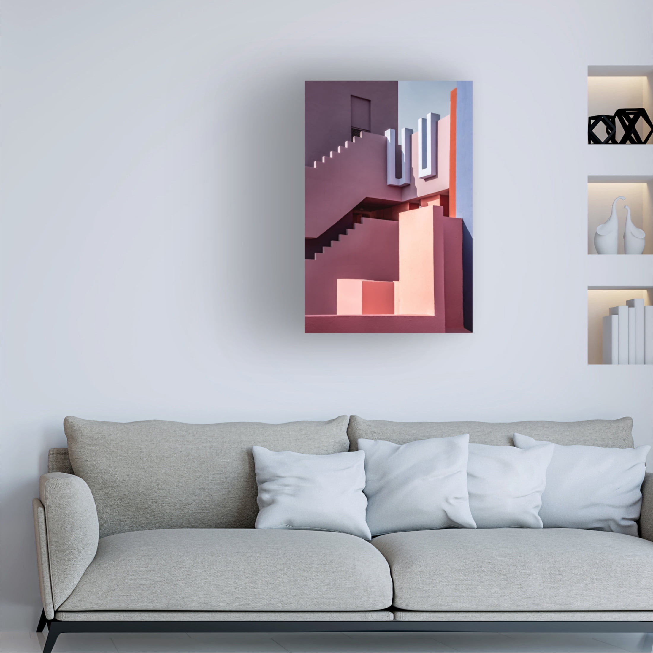 Trademark Fine Art Linda Wride Muralla Roja 10 Canvas Wall Art