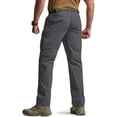 thumbnail image 4 of Domzest Mens Cargo Pants Tactical Pants Baggy Outdoor Waterproof Ripstop Workout Trousers Hiking Big&Tall Pant with Pockets Light Blue L, 4 of 4