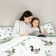 thumbnail image 5 of Feelyou Rustic Farmhouse Duck Bedding Comforter Set, Cartoon Wildlife Twin Comforter Sets, Green Retro Plaid Reversible Bedding Set, Breathable Home Decor, 2-Piece, 5 of 8