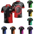 thumbnail image 2 of Personalized Dart Shirts Men Women 3D Polo Custom Name Team Jersey Funny Dartboard Shirt S-5XL Gifts (Purple, 2XL), 2 of 8