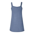 thumbnail image 4 of iOPQO Overalls Women Womens Dresses Women Soild Pinafore Square Apron Garden Work Pinafore Dress Suspender Dress Casual Dresses For Women Navy 4XL, 4 of 4