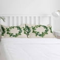 thumbnail image 5 of Spring Plant Twin Size Comforter Set, Green Circle Flower Linen Texture Soft Bedding for All Seasons, 4 Pcs Bed Set with 1 Comforter (68"x86") ,1Sheet(66"x116"), 2 Pillowcases (19"x29"), 5 of 7