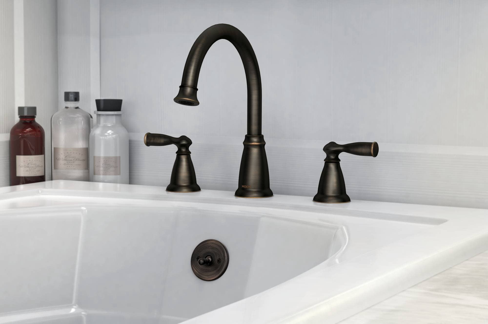 Moen Banbury 86924SRS Tub Faucet 2-Faucet Handle Metal Chrome