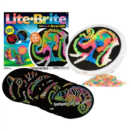 UPC: 0885561022506 | NEW – Lite-Brite Oval HD – Includes 650 Colorful Pegs and 8 Design Templates!