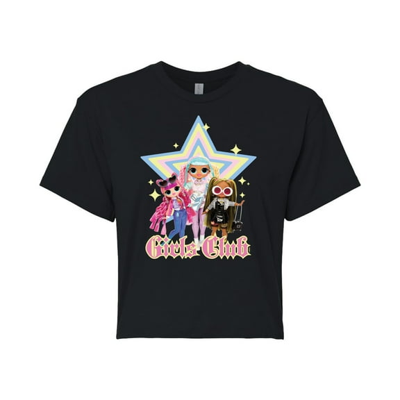 LOL OMG! Fashion Dolls - Girls Club - Juniors Cropped Cotton Blend T-Shirt