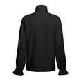 thumbnail image 2 of RUTAYY Men's Shirts Casual Tops Button Spring Summer Daily Wear Pleated Comfortable Breathable Long Sleeve Solid Color Stand Collar Trendy Trip Blouse, 2 of 3