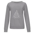 thumbnail image 4 of Hauts pour Femmes Manches Longues Noël Automne Col Rond Hauts Manches Longues Blouse Imprimée Régulière Sweashirts Manches Longues Hauts pour Femmes Blouses Manches Longues pour Femmes, 4 of 6