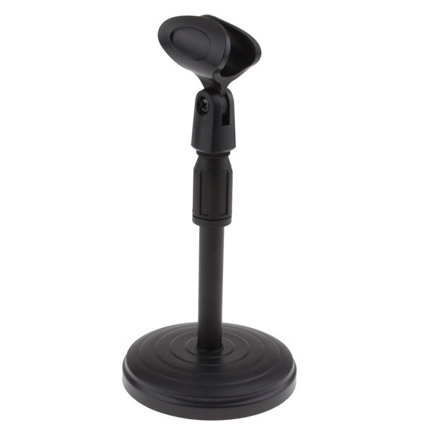 Soporte para micrófono de escritorio para podcasts, conferencias, charlas, reuniones 02 02 Base de plástico (ajustable) kusrkot Soporte de micrófono de escritorio