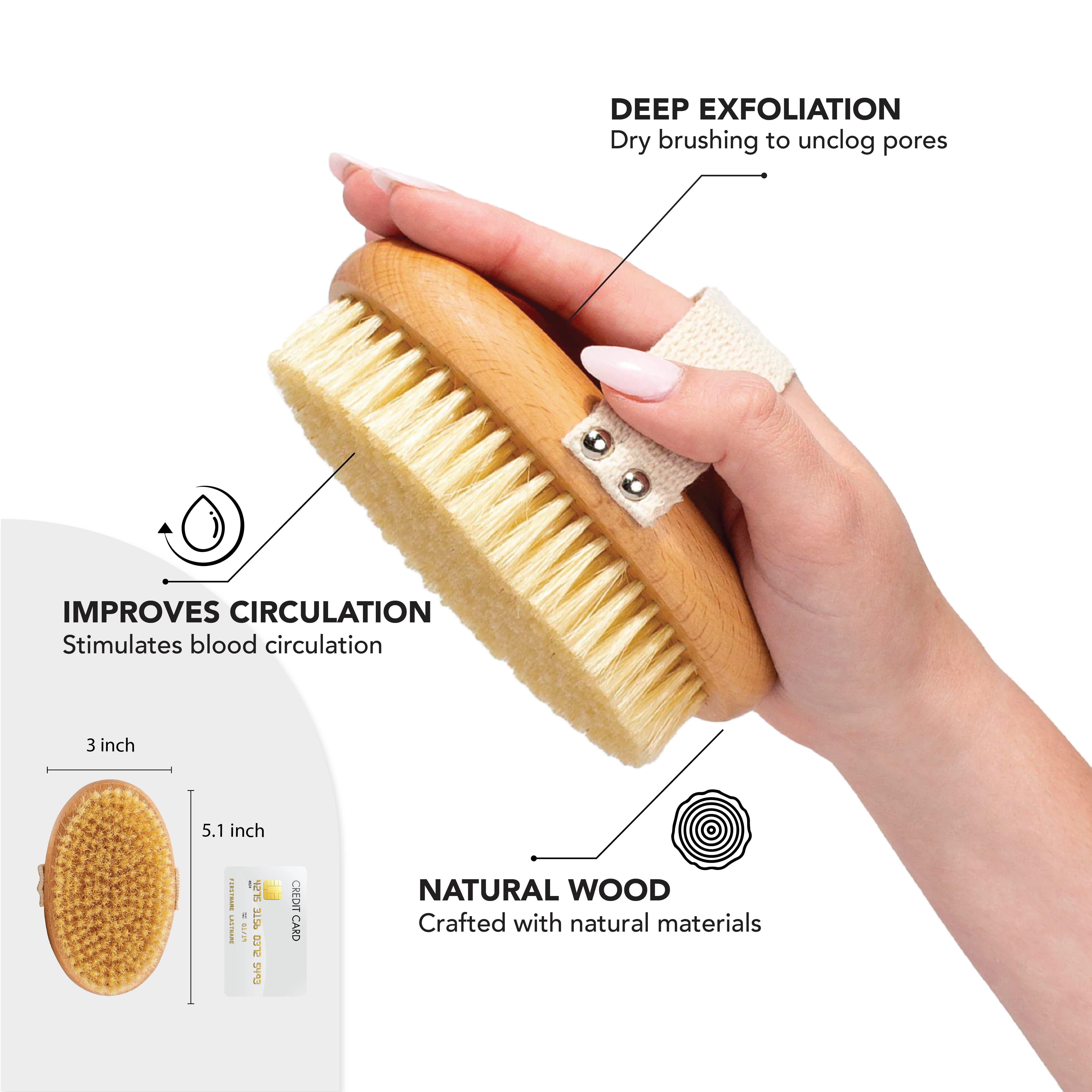 🧈 BUTTER BRUSH 🪞 LOOKS LIKE: An all-natural bristle dry brush on