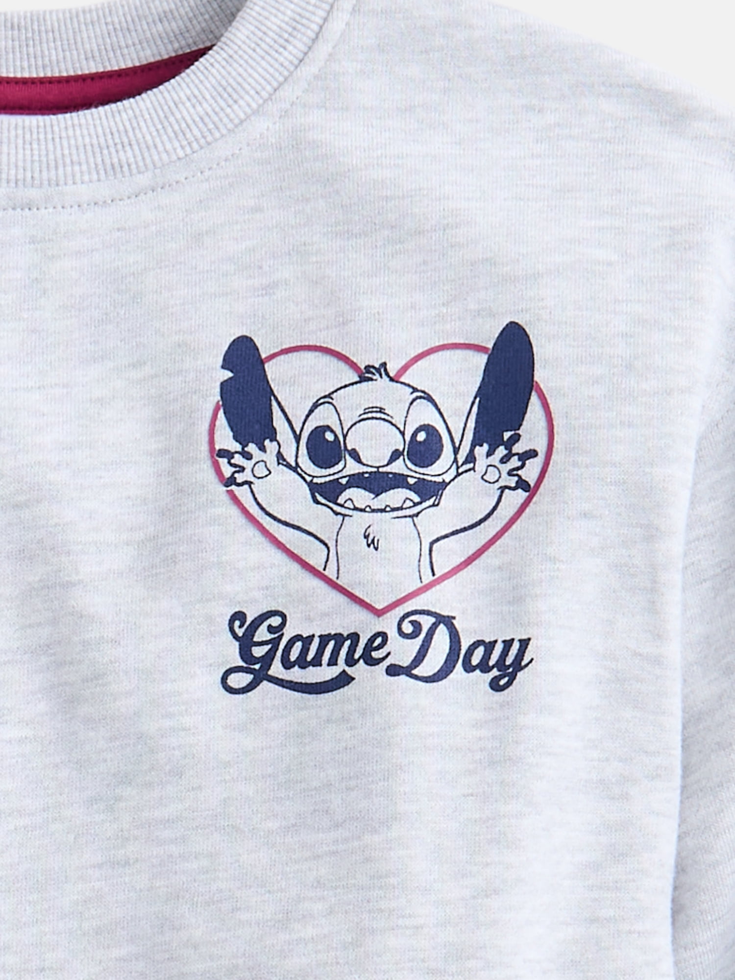 Stitch Girls’ Front Back Graphic Sweatshirt with Long Sleeves, Sizes 4-16