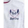 thumbnail image 3 of Stitch Girls’ Front Back Graphic Sweatshirt with Long Sleeves, Sizes 4-16, 3 of 3