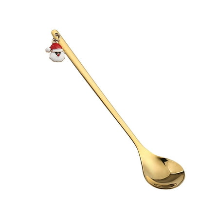 

Dinnerware Sets Christmas Gift Spoon Golden Pendant Spoon Christmas Christmas Hat Decoration Spoon