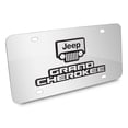 thumbnail image 2 of Jeep Grand Cherokee 3D Dual Logo Mirror Chrome Stainless Steel License Plate, 2 of 5
